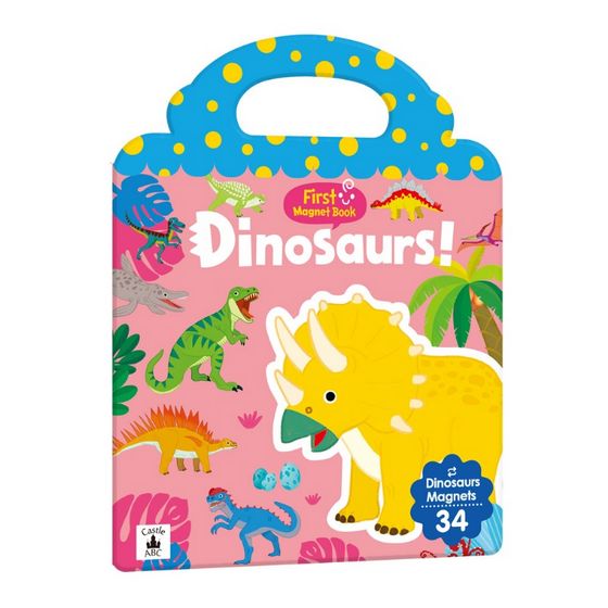 First Magnet Book：Dinosaurs34個認知磁鐵+3摺頁超大場景